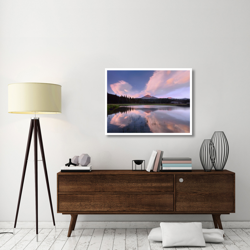 Clouds reflected in Sparks Lake, Oregon-Paper Art-42&quotx32"