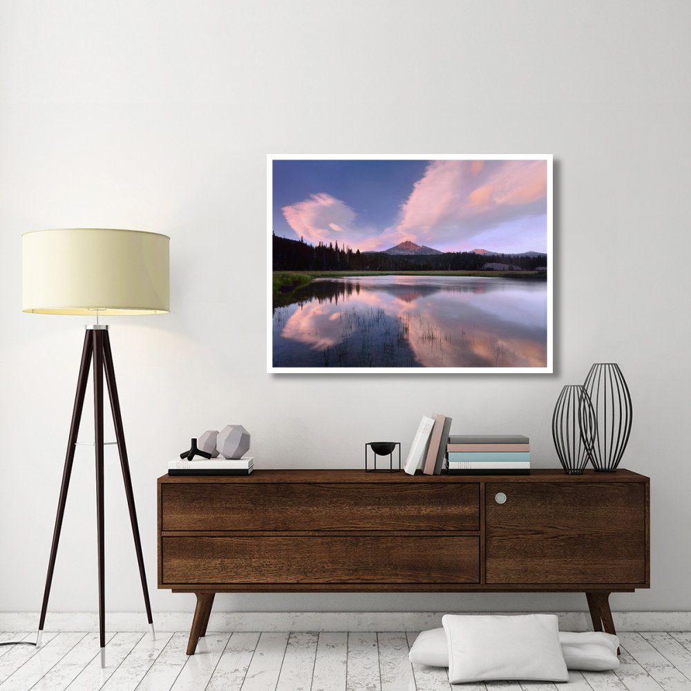 Clouds reflected in Sparks Lake, Oregon-Paper Art-50&quotx38"