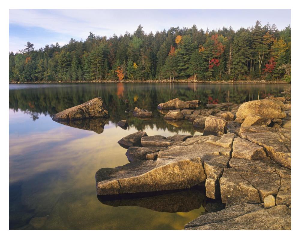 Eagle Lake, Acadia National Park, Maine-Paper Art-34"x26"