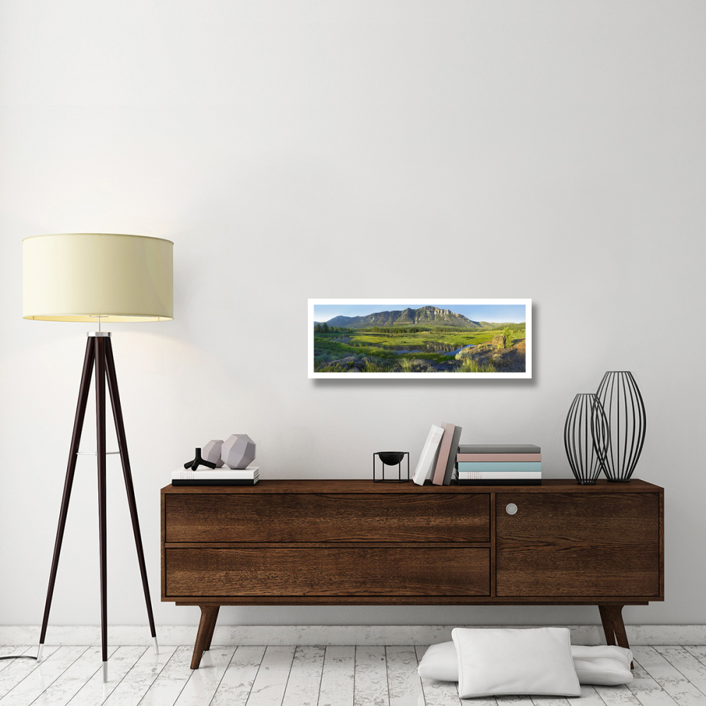 Panorama view of Windy Mountain, Wyoming-Paper Art-38&quotx14"