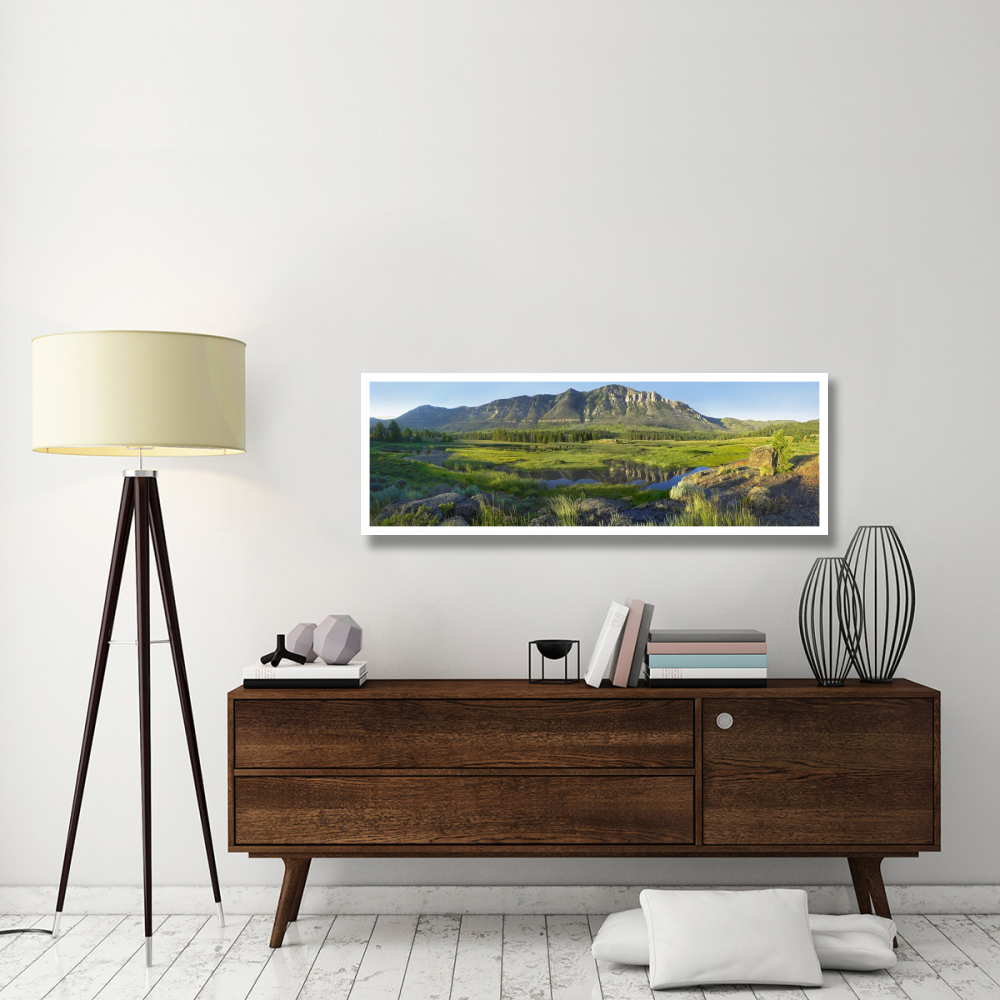 Panorama view of Windy Mountain, Wyoming-Paper Art-56&quotx20"