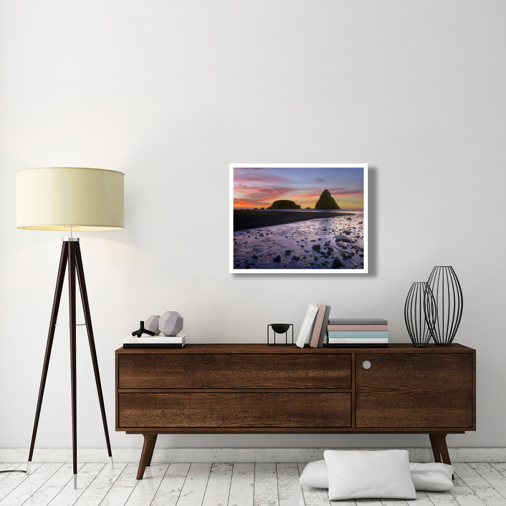 Whaleshead Beach with sea stacks, Oregon-Paper Art-34&quotx26"