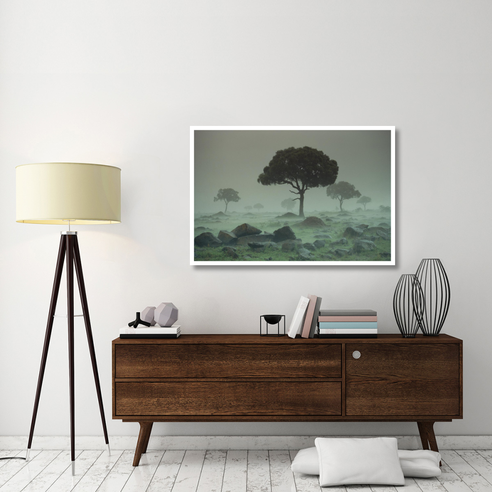 Rain storm on the Serengeti Plains, Kenya-Paper Art-50&quotx34"