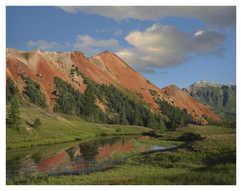 Red Mountain, Gray Copper Gulch, Colorado-Paper Art-42"x32"
