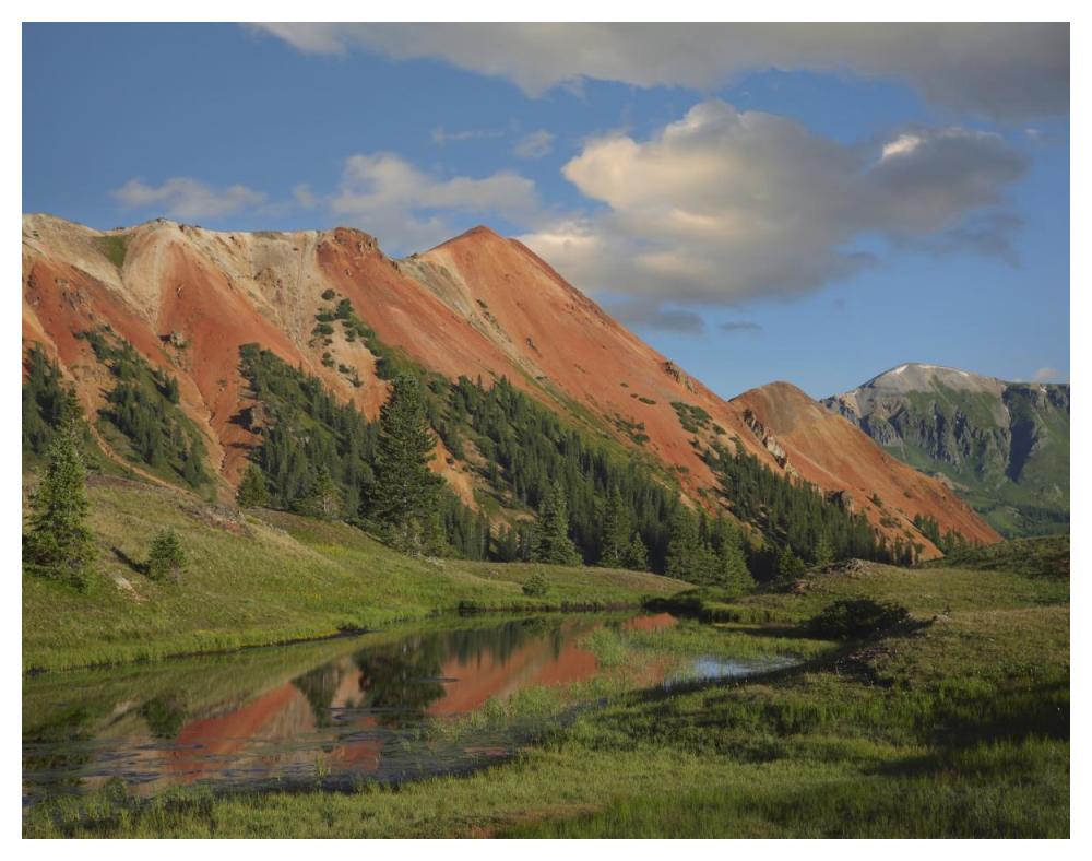 Red Mountain, Gray Copper Gulch, Colorado-Paper Art-50"x38"