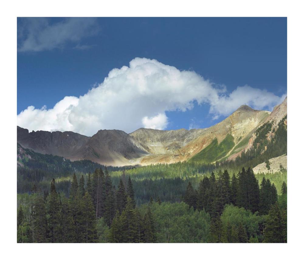Elk Mountains near Crested Butte, Colorado-Paper Art-18"x15.44"