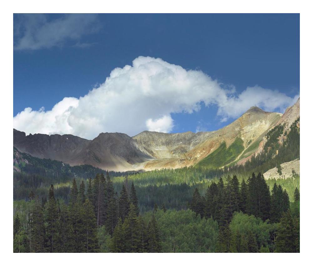 Elk Mountains near Crested Butte, Colorado-Paper Art-24"x20.48"