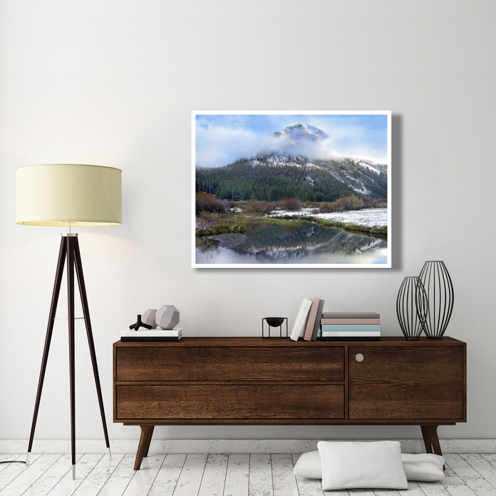Phi Kappa Mountain and Summit Creek, Idaho-Paper Art-50&quotx38"