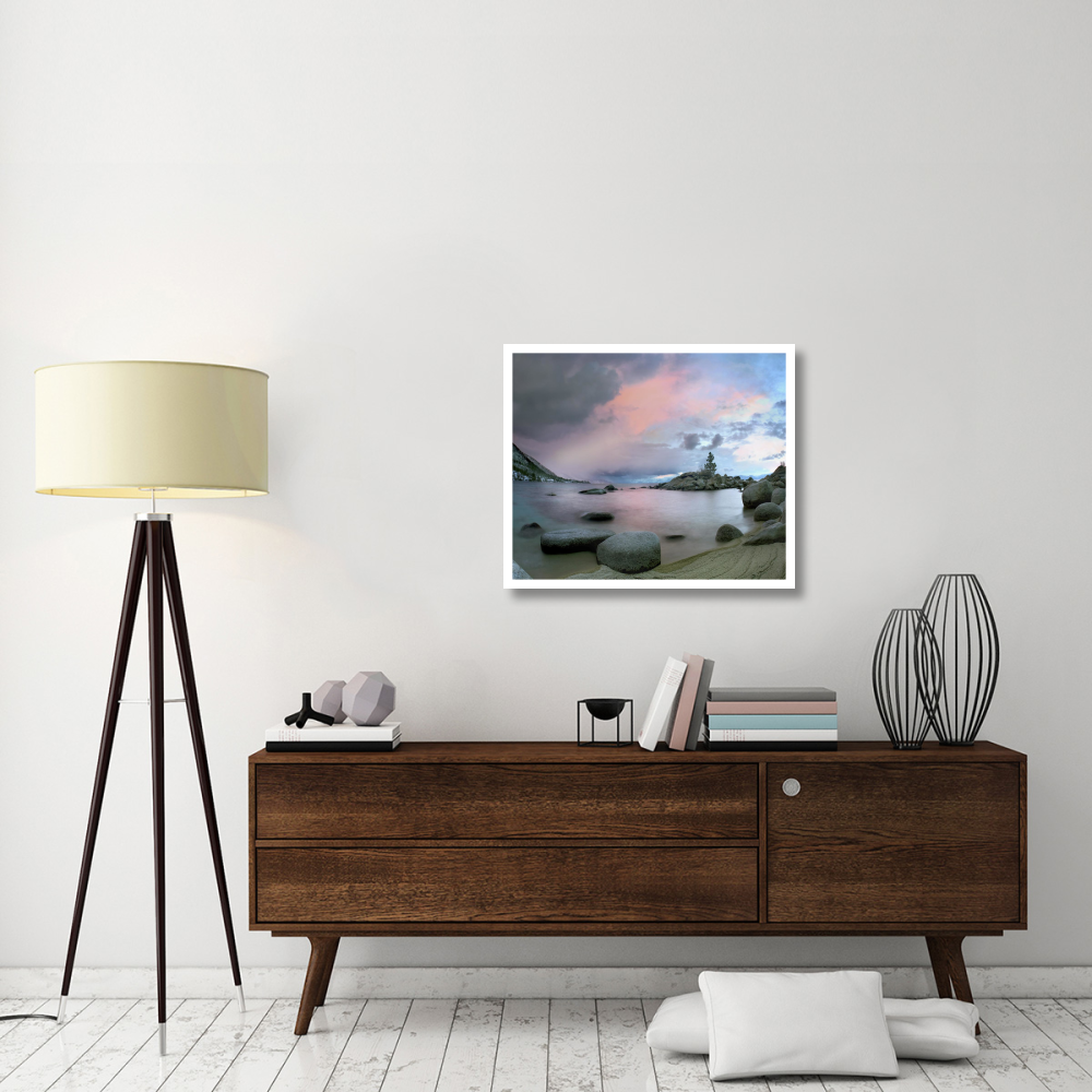 Hidden Beach at sunset, Lake Tahoe, Nevada-Paper Art-32&quotx26.9"