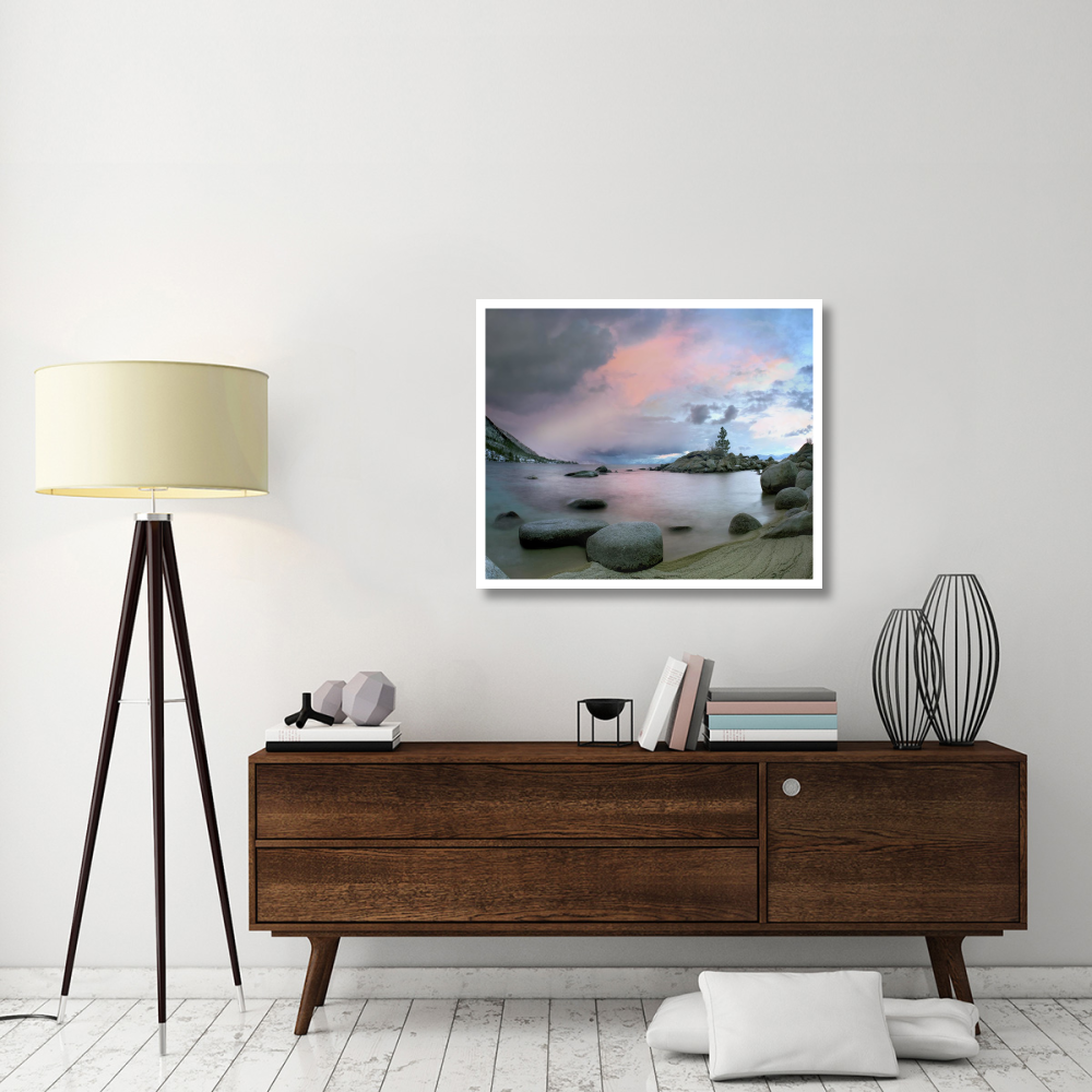 Hidden Beach at sunset, Lake Tahoe, Nevada-Paper Art-38&quotx31.88"