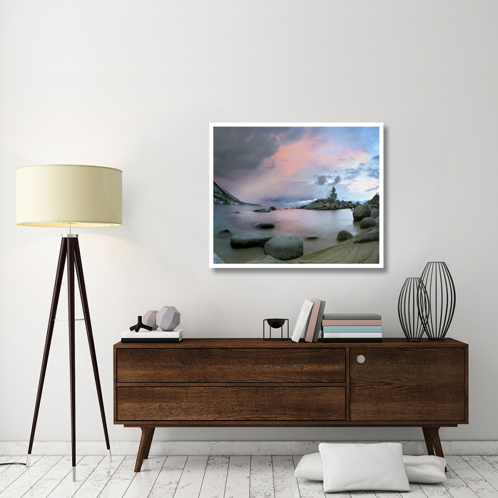 Hidden Beach at sunset, Lake Tahoe, Nevada-Paper Art-42&quotx35.2"