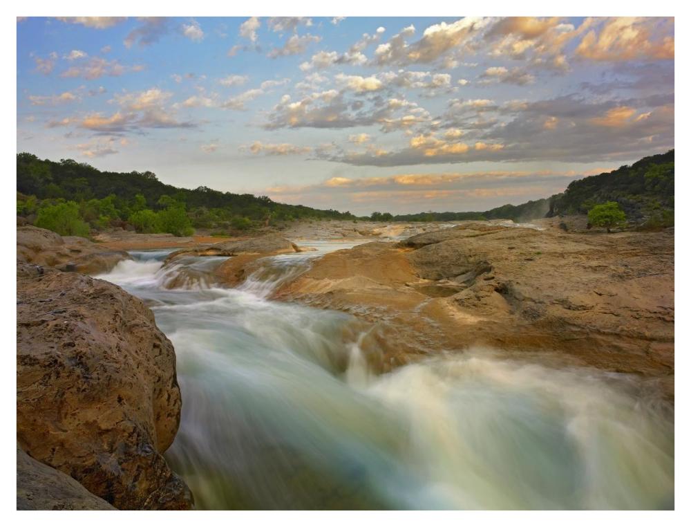 River in Pedernales Falls State Park, Texas-Paper Art-42"x32"