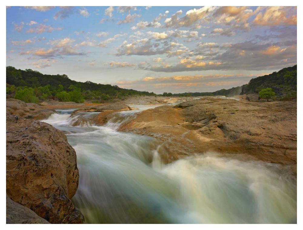 River in Pedernales Falls State Park, Texas-Paper Art-50"x38"
