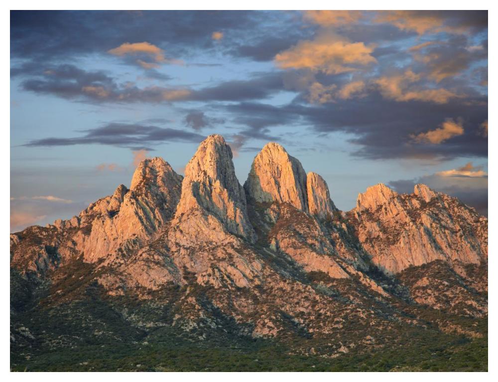 Organ Mountains near Las Cruces, New Mexico-Paper Art-50"x38"