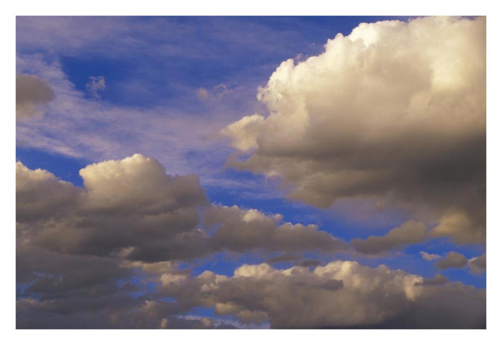 Colorful clouds against blue sky, New Mexico-Paper Art-32"x22"