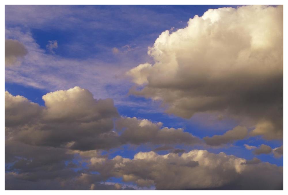 Colorful clouds against blue sky, New Mexico-Paper Art-62"x42"