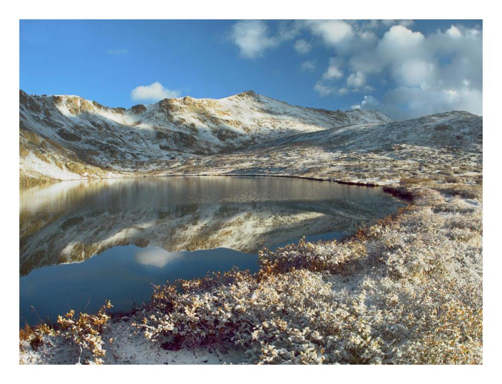 Geissler Mountain and Linkins Lake, Colorado-Paper Art-26"x20"