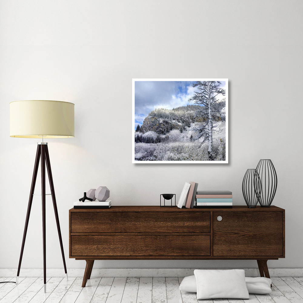 Light snow covering Boulder Mountains, Idaho-Paper Art-38&quotx33.68"