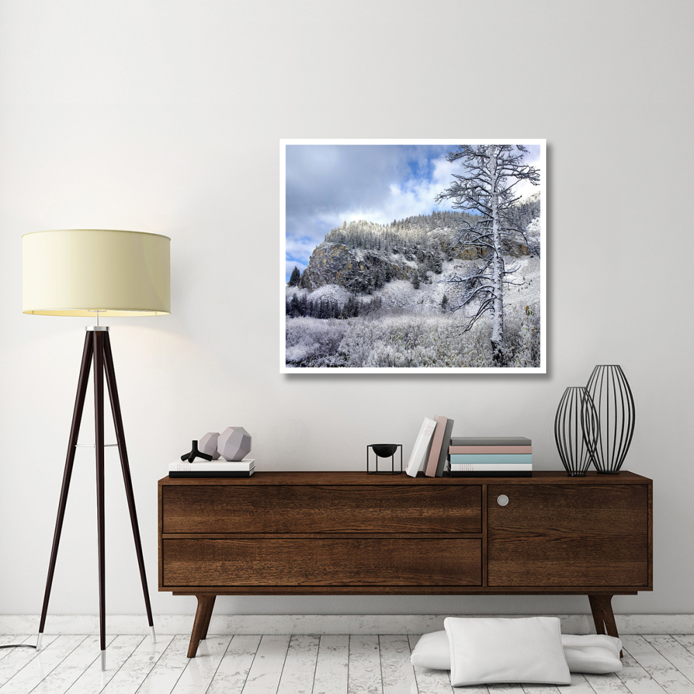Light snow covering Boulder Mountains, Idaho-Paper Art-46&quotx40.72"