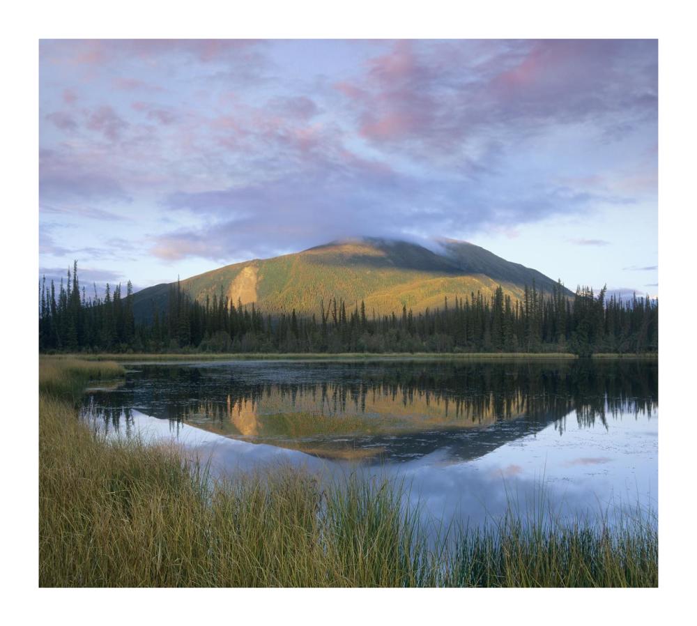 Pond reflecting Nisling Range, Yukon, Canada-Paper Art-18"x16.24"