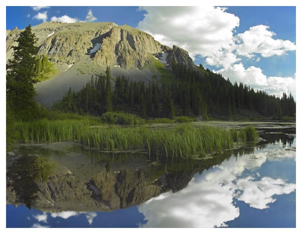 Palmyra Peak reflected in Alta Lake, Colorado-Paper Art-50"x38"