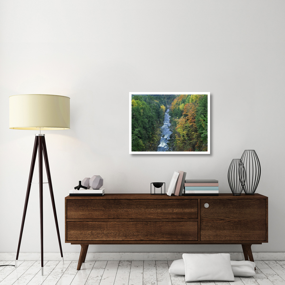 Ottauquechee River and Quechee Gorge, Vermont-Paper Art-34&quotx26"
