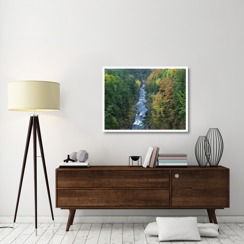 Ottauquechee River and Quechee Gorge, Vermont-Paper Art-42&quotx32"