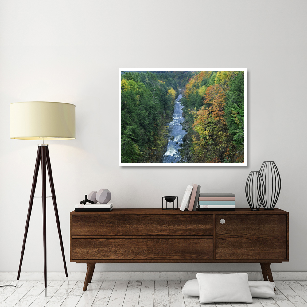 Ottauquechee River and Quechee Gorge, Vermont-Paper Art-50&quotx38"