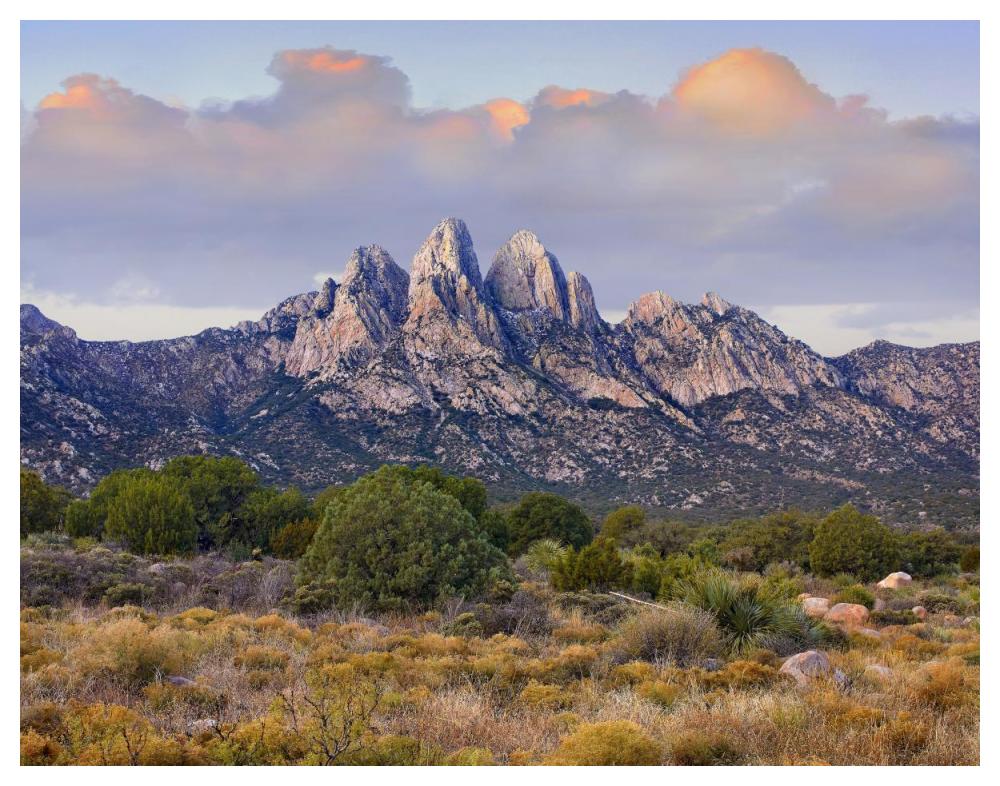 Organ Mountains, Chihuahuan Desert, New Mexico-Paper Art-50"x38"