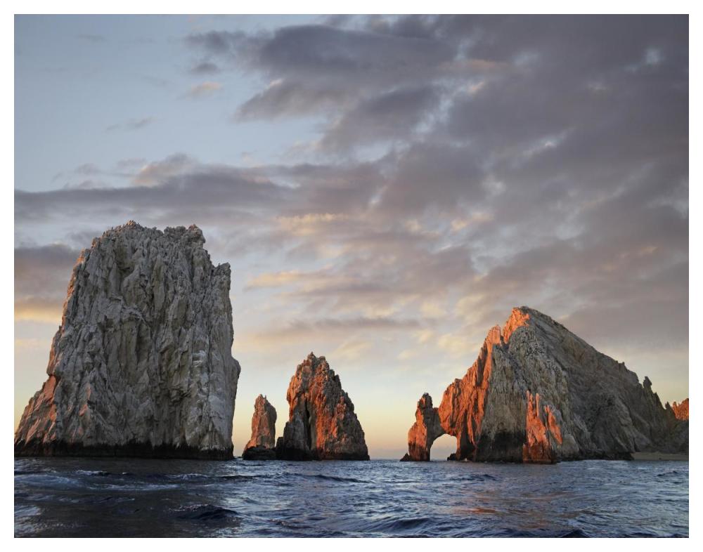 El Arco and sea stacks, Cabo San Lucas, Mexico-Paper Art-50"x38"