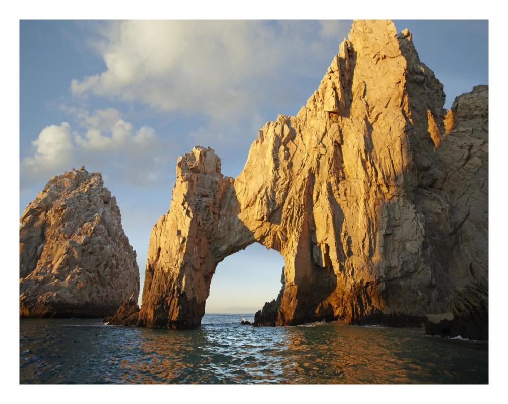 El Arco and sea stacks, Cabo San Lucas, Mexico-Paper Art-26"x20"