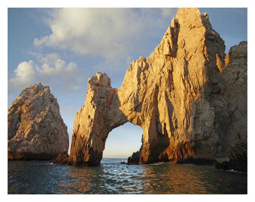 El Arco and sea stacks, Cabo San Lucas, Mexico-Paper Art-34"x26"