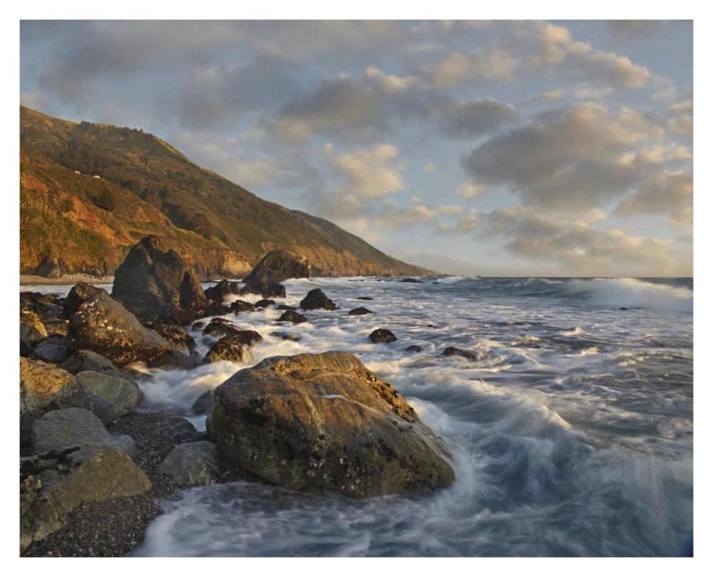 Beach at Kirk Creek Beach, Big Sur, California-Paper Art-37"x30"