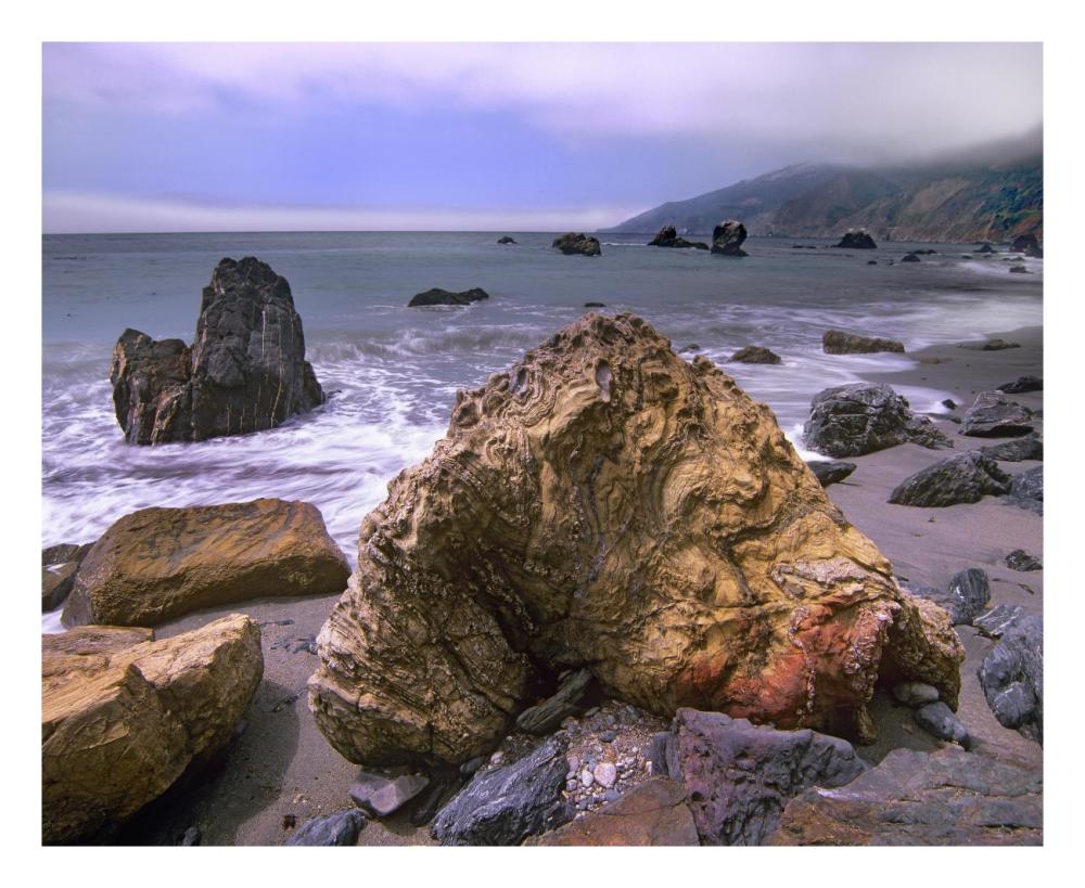 Rocks on Kirk Creek Beach, Big Sur, California-Paper Art-26"x22"