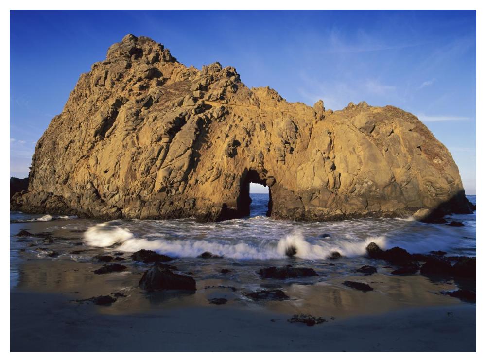 Sea arch at Pfeiffer Beach, Big Sur, California-Paper Art-50"x38"