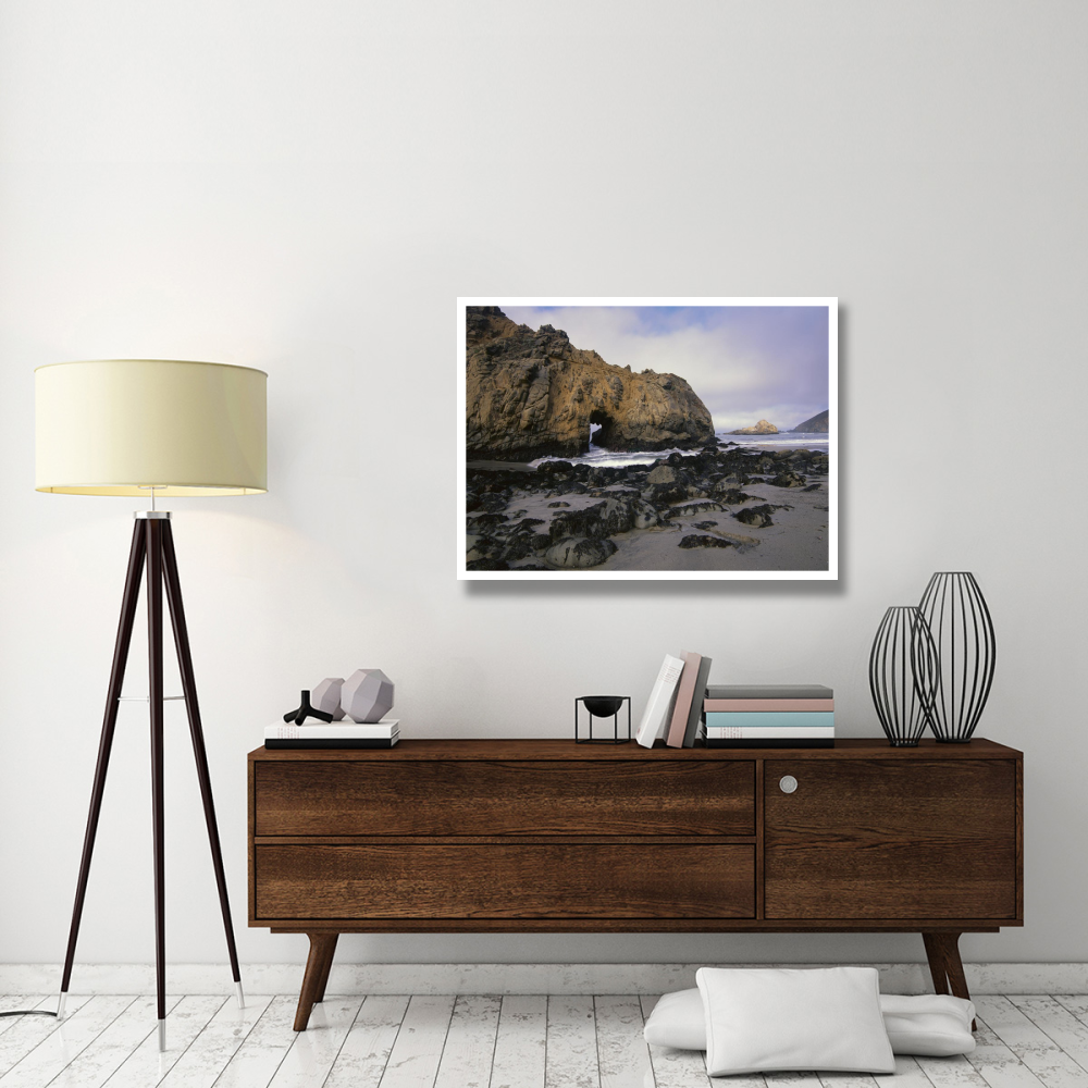 Sea arch at Pfeiffer Beach, Big Sur, California-Paper Art-42&quotx32"