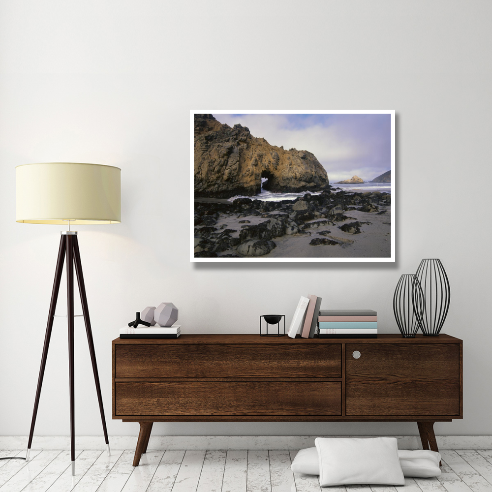 Sea arch at Pfeiffer Beach, Big Sur, California-Paper Art-50&quotx38"