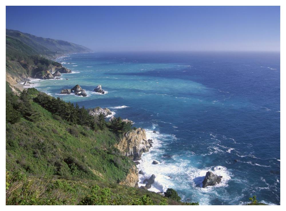 Big Sur coast from near Grimes Point, California-Paper Art-50"x38"