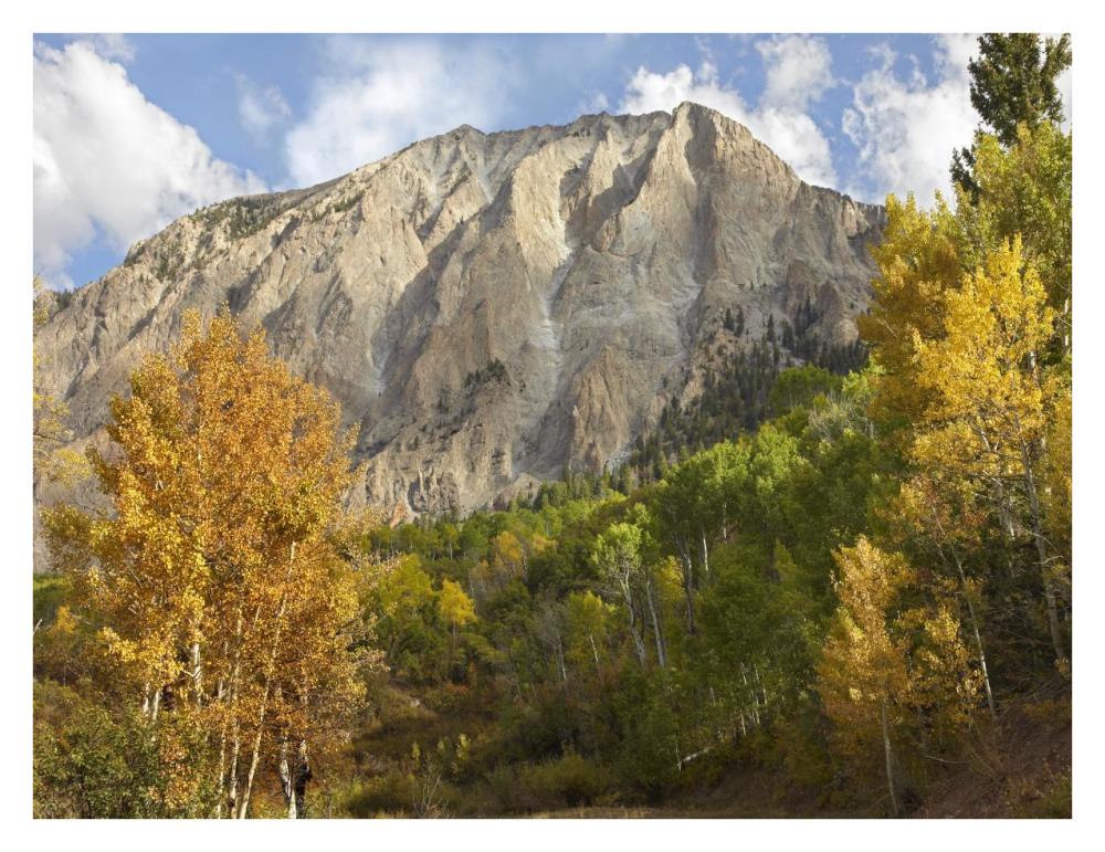 Marcellina Mountain near Crested Butte, Colorado-Paper Art-34"x26"