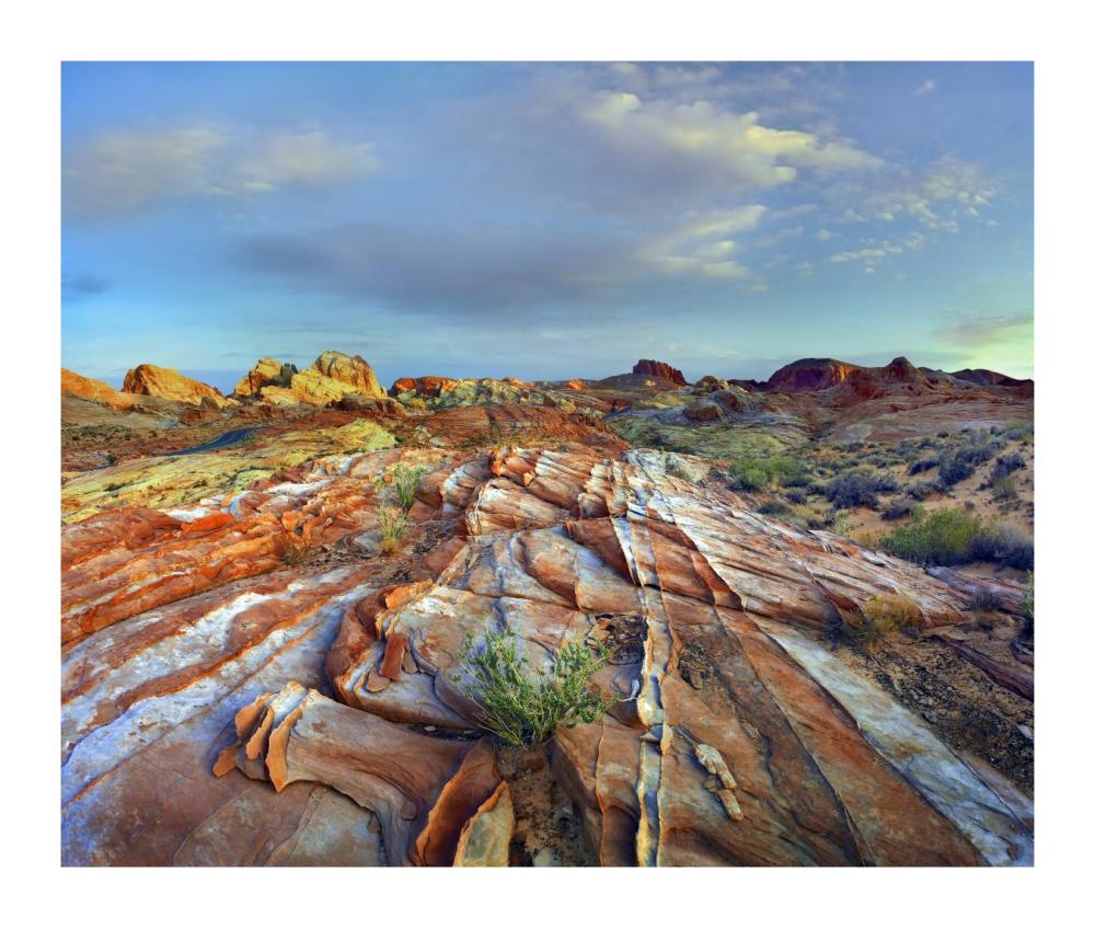 Rainbow Vista, Valley of Fire State Park, Nevada-Paper Art-18"x15.28"