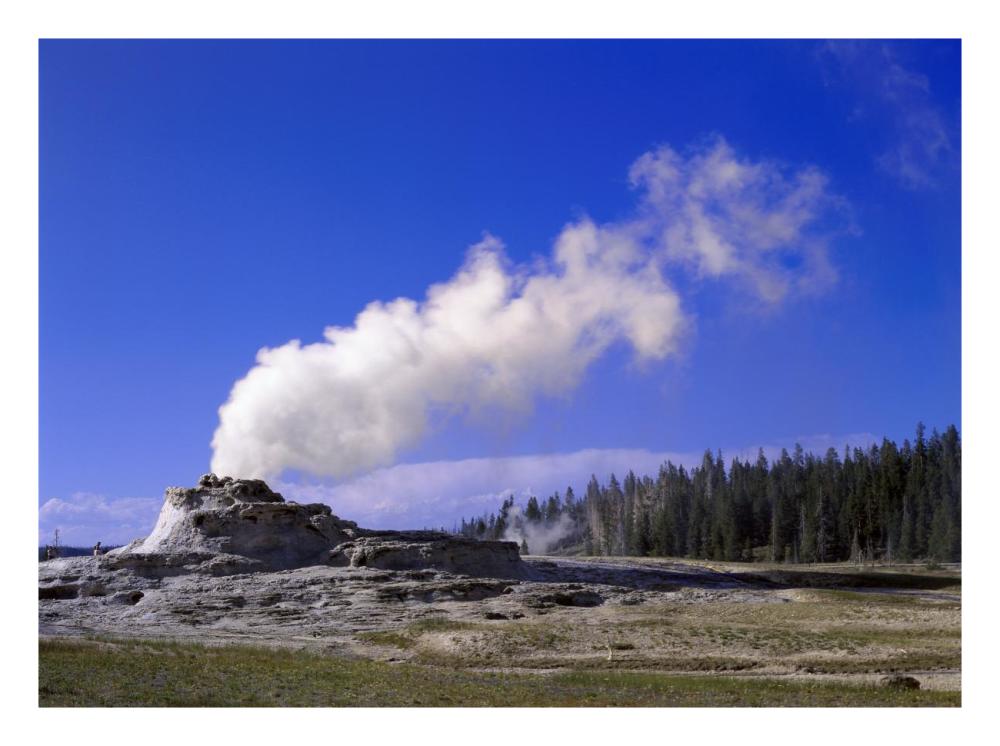 Castle Geyser, Yellowstone National Park, Wyoming-Paper Art-26"x20"
