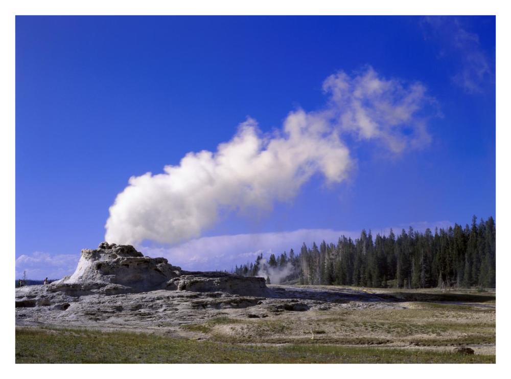Castle Geyser, Yellowstone National Park, Wyoming-Paper Art-34"x26"