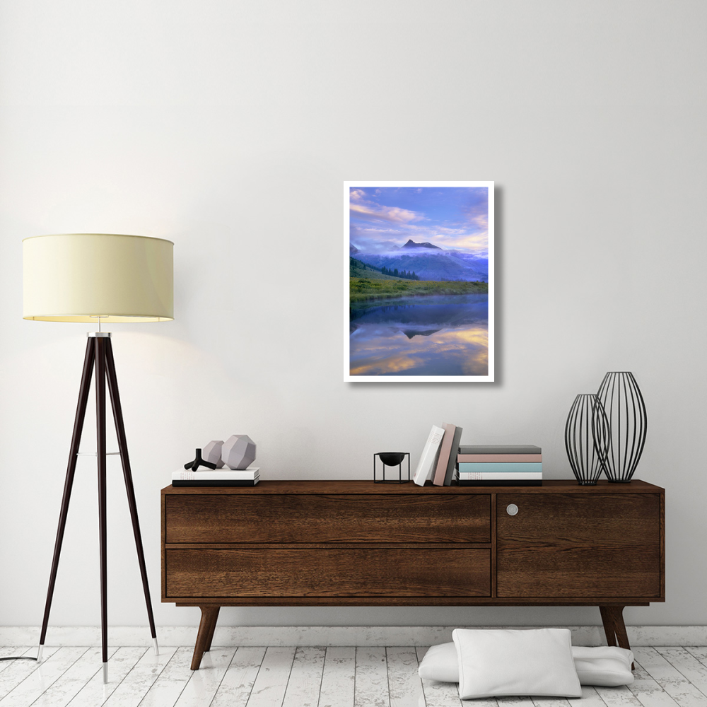 Ruby Range reflected in the Slate River, Colorado-Paper Art-26&quotx34"