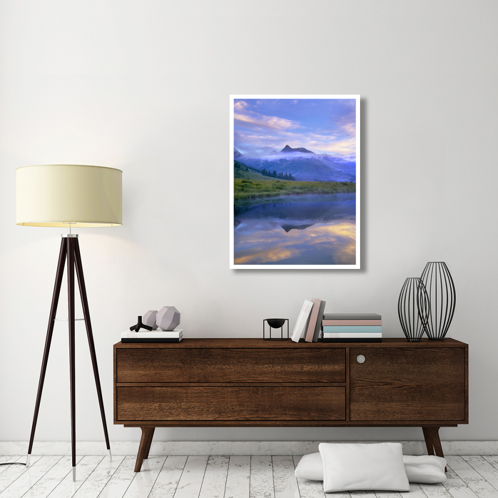 Ruby Range reflected in the Slate River, Colorado-Paper Art-32&quotx42"