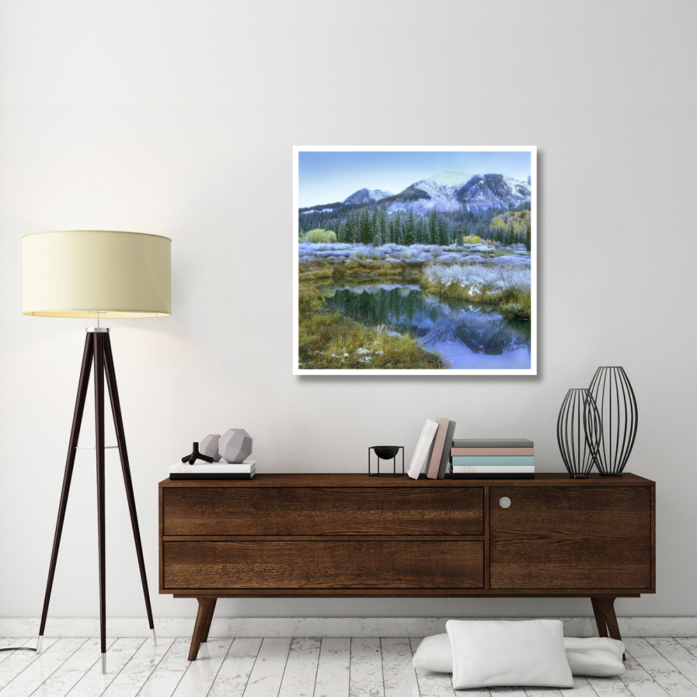 Pond and Avery Peak, San Juan Mountains, Colorado-Paper Art-42&quotx39.6"