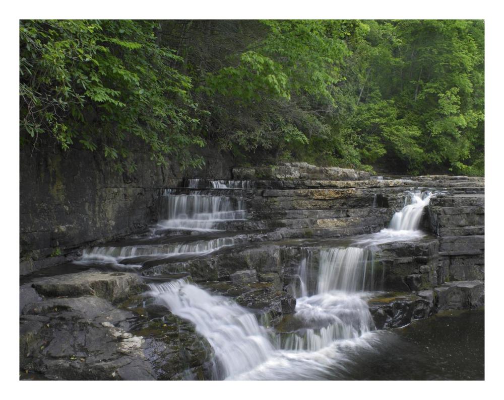 Dismal Falls, Jefferson National Forest, Virginia-Paper Art-26"x20"
