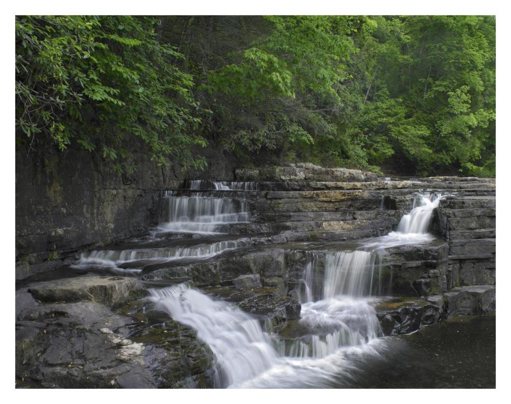 Dismal Falls, Jefferson National Forest, Virginia-Paper Art-34"x26"