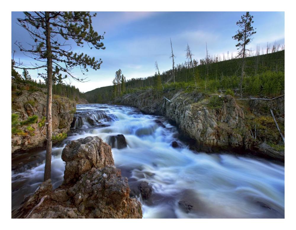 Firehole river, Yellowstone National Park, Wyoming-Paper Art-26"x20"