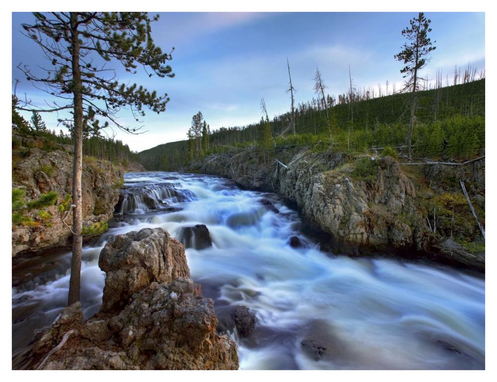 Firehole river, Yellowstone National Park, Wyoming-Paper Art-42"x32"