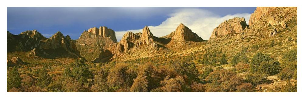 Panorama of Casa Grande National Monument, Arizona-Paper Art-46"x15.2"